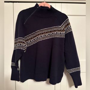 CaBI NAVY 1/4 Zip Sweater